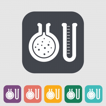 Chemisty. Single flat icon. Vector illustration.のイラスト素材