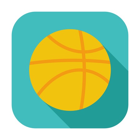 Basketball. Single flat color icon illustration.のイラスト素材