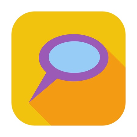 Chat. Single flat color icon illustration.のイラスト素材