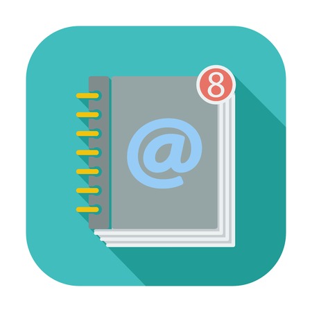 Contact book. Single flat color icon illustration.のイラスト素材