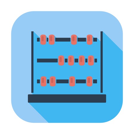 Abacus. Single flat color icon. Vector illustration.のイラスト素材