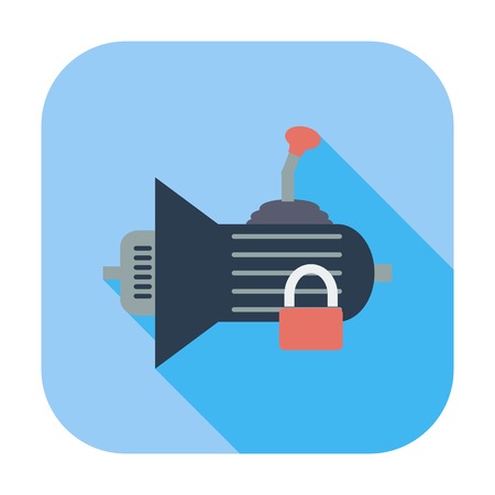 Icon gear. Single flat color icon. Vector illustration.のイラスト素材