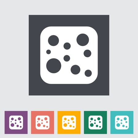 Cheese. Single color flat icon on the button. のイラスト素材