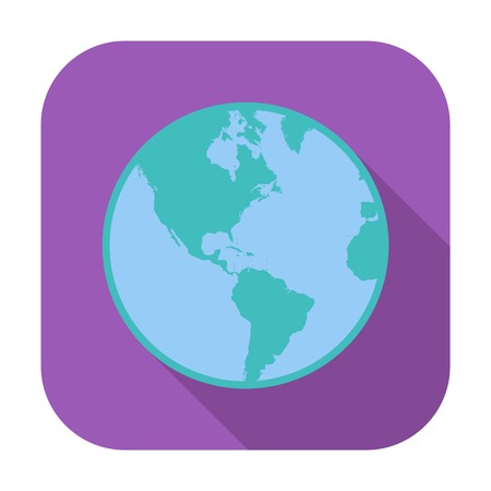 Earth icon. Single flat color icon.のイラスト素材