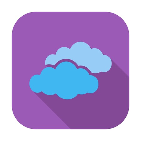 Overcast single flat icon のイラスト素材