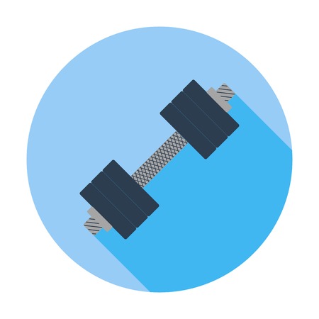 Dumbbell. Single flat color icon. Vector illustration.のイラスト素材