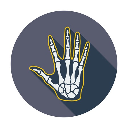 Anatomy hand. Single flat color icon. Vector illustration.のイラスト素材