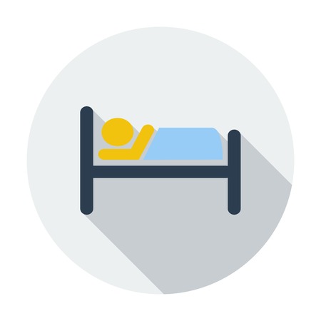 Hotel. Single flat color icon. Vector illustration.のイラスト素材