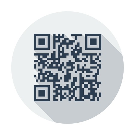 QR code. Single flat color icon. Vector illustration.