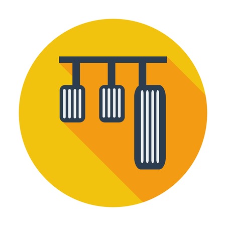 Pedal car. Single flat color icon. Vector illustration.のイラスト素材