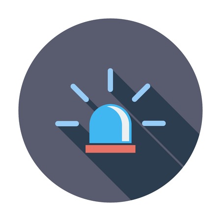 Police. Single flat color icon. Vector illustration.のイラスト素材