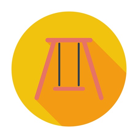 Swing. Single flat color icon. Vector illustration.のイラスト素材