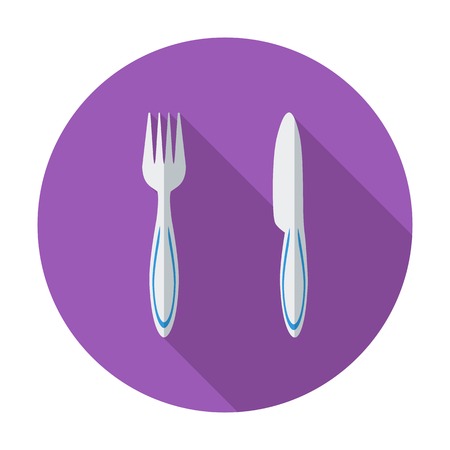 Cutlery. Single flat color icon. Vector illustration.のイラスト素材