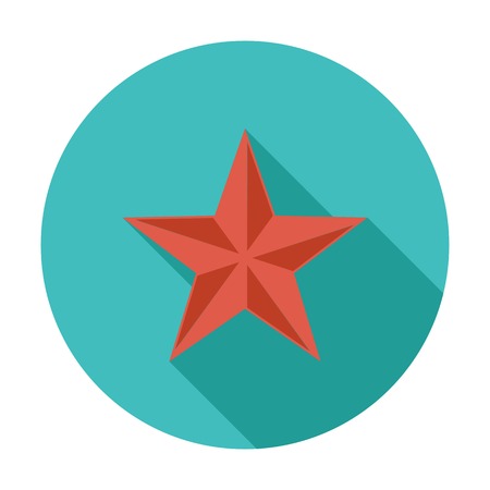 Christmas star. Single flat color icon. Vector illustration.のイラスト素材