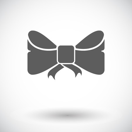 Bow. Single flat icon on white backgroundのイラスト素材