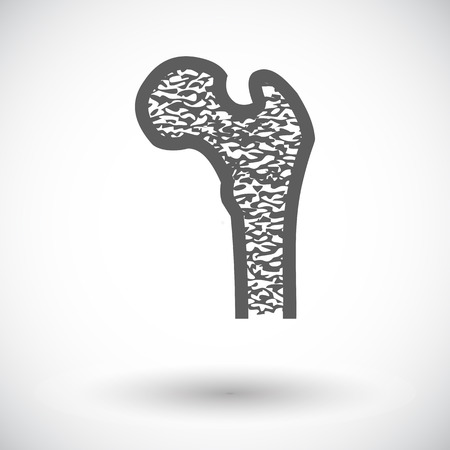 Bone. Single flat icon on white backgroundのイラスト素材