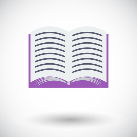 Book. Single flat icon on white backgroundのイラスト素材
