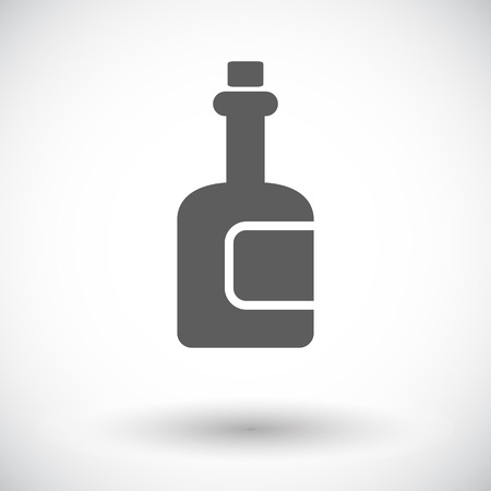 Bottle. Single flat icon on white backgroundのイラスト素材