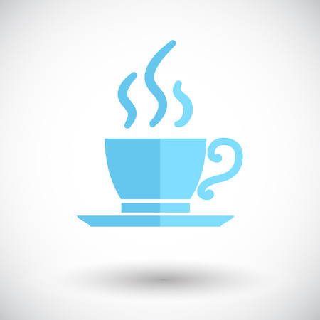 Cafe. Single flat icon on white backgroundのイラスト素材