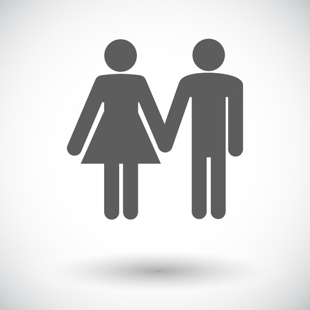 Couple sign. Single flat icon on white background. Vector illustration.のイラスト素材