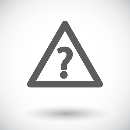 Question. Single flat icon on white background. Vector illustration.のイラスト素材