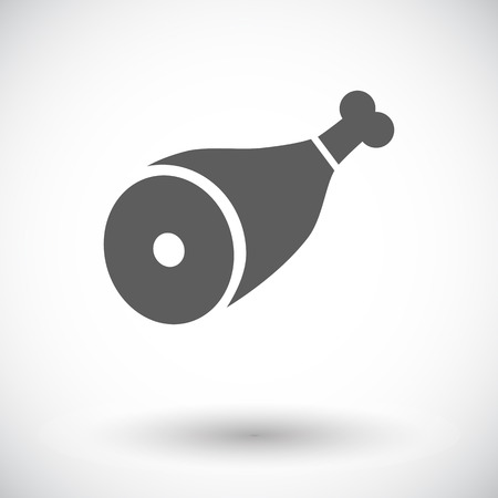 Gammon. Single flat icon on white background. Vector illustration.のイラスト素材