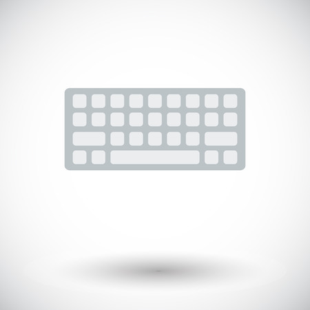 Keyboard. Single flat icon on white background. Vector illustration.のイラスト素材