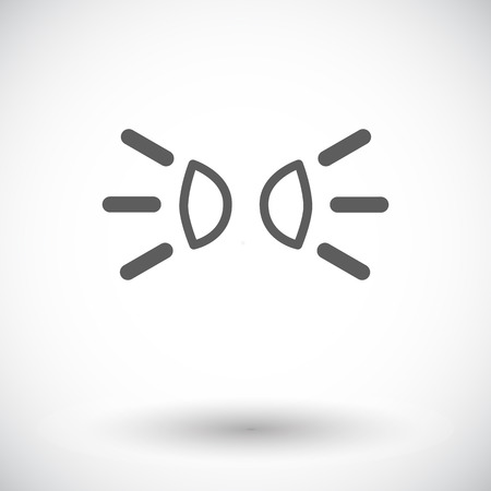 Park lights. Single flat icon on white background. Vector illustration.のイラスト素材