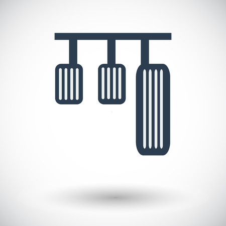 Pedal car. Single flat icon on white background. Vector illustration.のイラスト素材