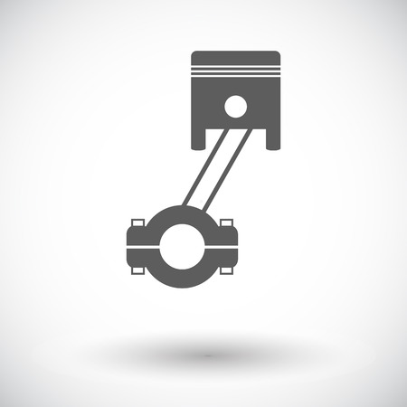 Piston. Single flat icon on white background. Vector illustration.のイラスト素材