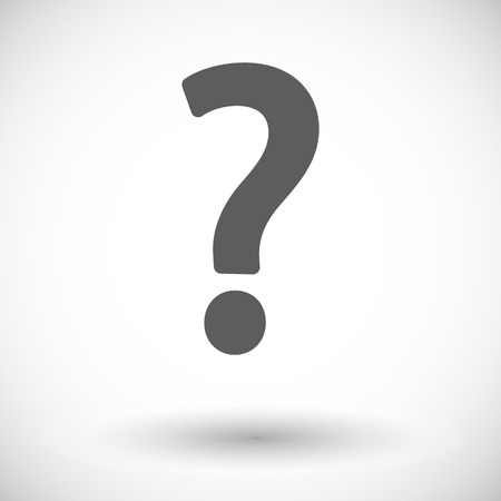 Question mark. Single flat icon on white background. Vector illustration.のイラスト素材