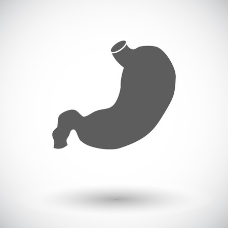Stomach. Single flat icon on white background. Vector illustration.のイラスト素材