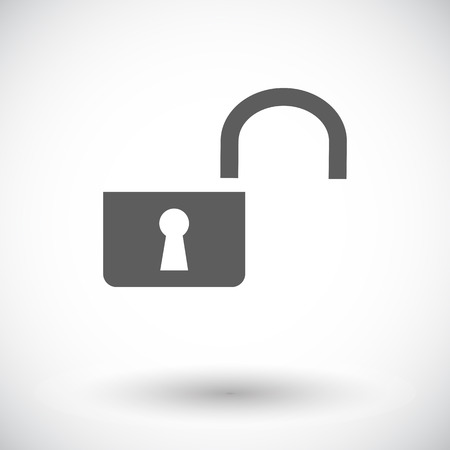 Padlock. Single flat icon on white background. Vector illustration.のイラスト素材
