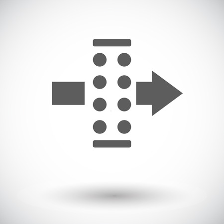 Air filter. Single flat icon on white background. Vector illustration.のイラスト素材