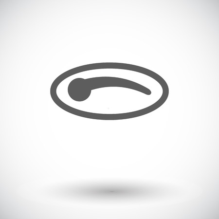 Car door handle. Single flat icon on white background. Vector illustration.のイラスト素材
