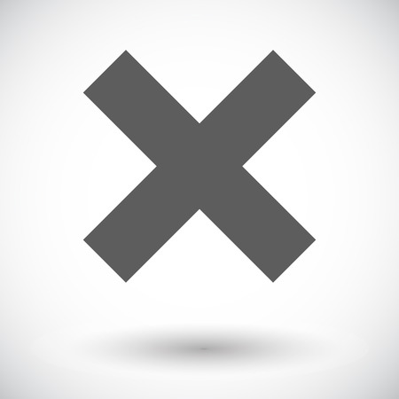 Delete. Single flat icon on white background. Vector illustration.のイラスト素材