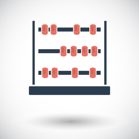 Abacus. Single flat icon on white background. Vector illustration.のイラスト素材