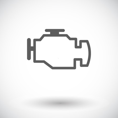 Engine. Single flat icon on white background. Vector illustration.のイラスト素材