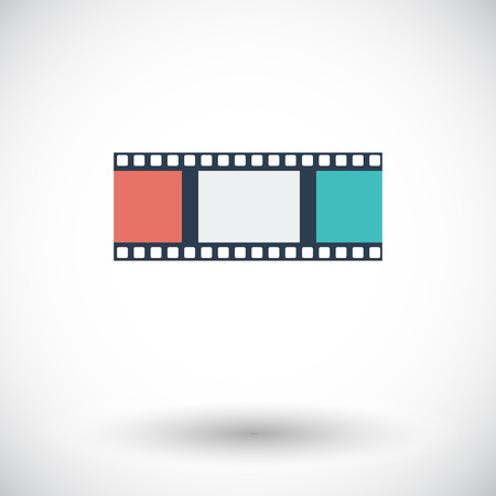 Film. Single flat icon on white background. Vector illustration.のイラスト素材
