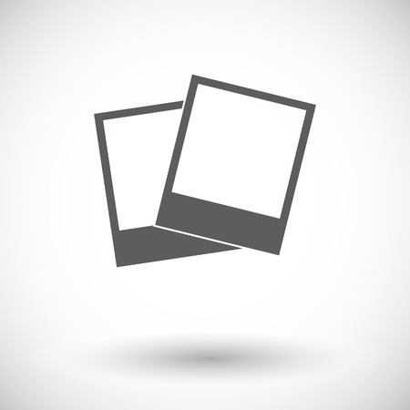 Photo. Single flat icon on white background. Vector illustration.のイラスト素材