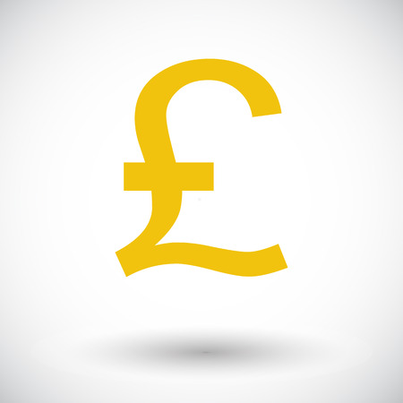 Pound sterling. Single flat icon on white background. Vector illustration.のイラスト素材