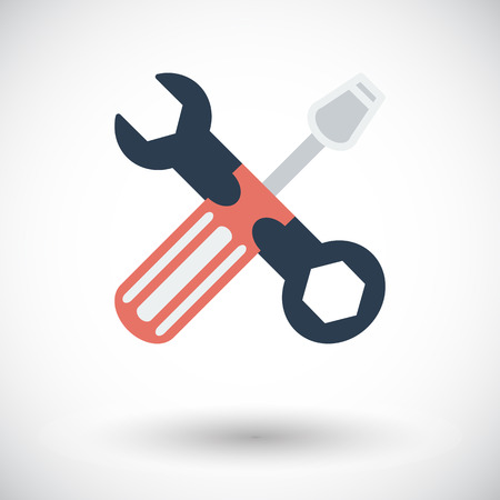 Repair. Single flat icon on white background. Vector illustration.のイラスト素材