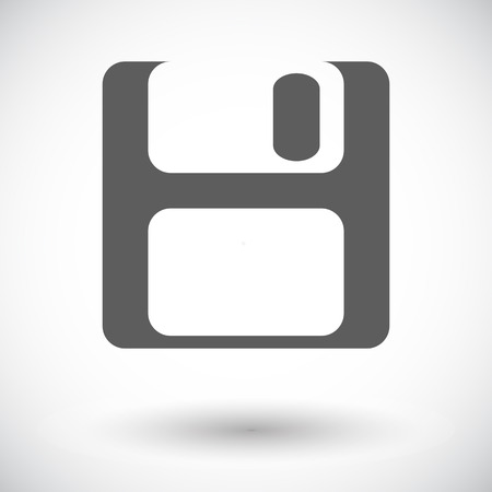 Magnetic floppy disc. Single flat icon on white background. Vector illustration.のイラスト素材