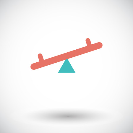 Swing. Single flat icon on white background. Vector illustration.のイラスト素材