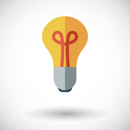 Bulb. Single flat icon on white background. Vector illustration.のイラスト素材