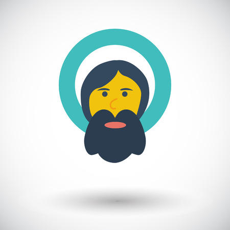 God. Single flat icon on white background. Vector illustration.のイラスト素材