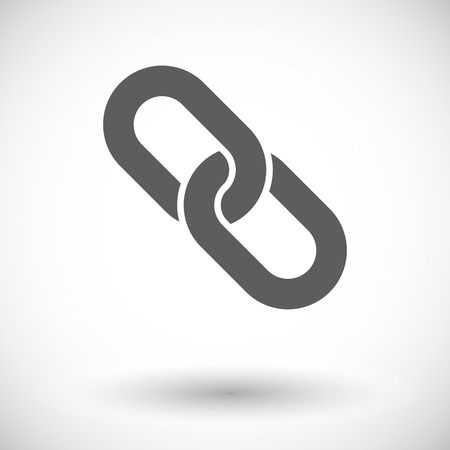 Link. Single flat icon on white background. Vector illustration.のイラスト素材