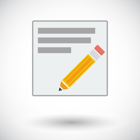 Note. Single flat icon on white background. Vector illustration.のイラスト素材