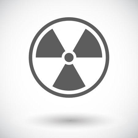 Radioactivity. Single flat icon on white background. Vector illustration.のイラスト素材