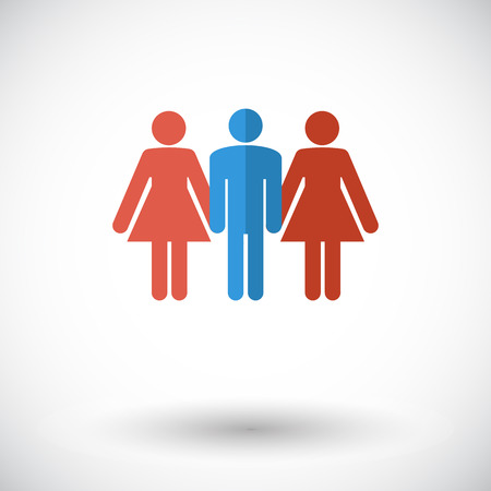 Single flat icon on white background. のイラスト素材